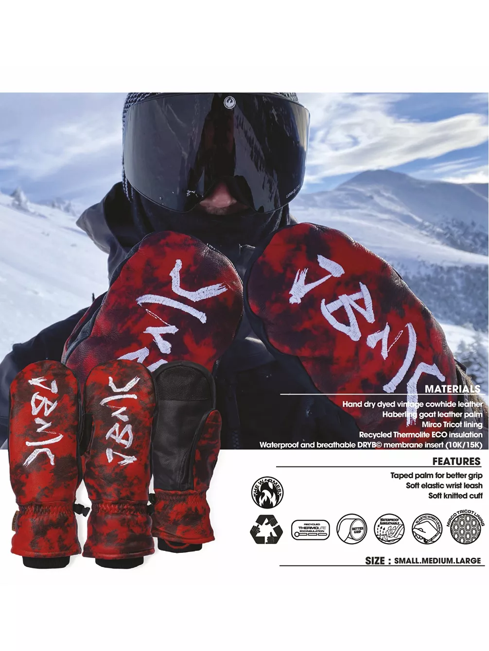 JBMC Blutrot SZ Fäustlinge 4 JBMC Blutrot SZ Fäustlinge – Bild 2