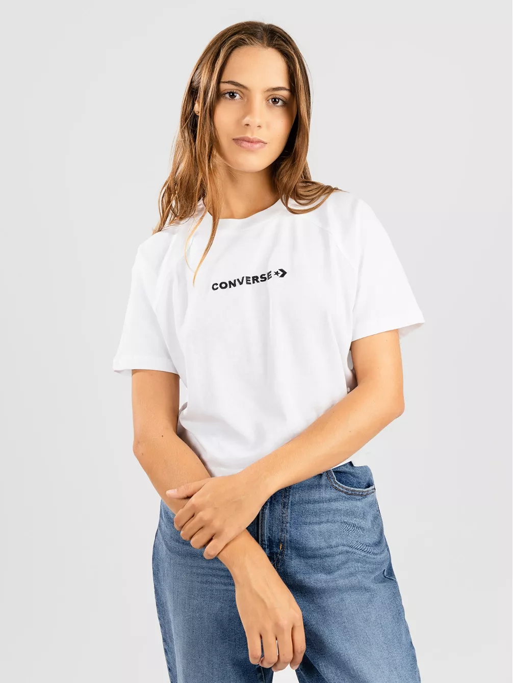 Converse Cf Strip Wordmark Slim Crop T-Shirt 3 Converse Cf Strip Wordmark Slim Crop T-Shirt