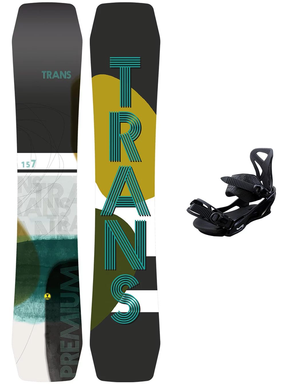 TRANS Premium 150 + Team Pro M Black 2023 Snowboard-Set 3 TRANS Premium 150 + Team Pro M Black 2023 Snowboard-Set